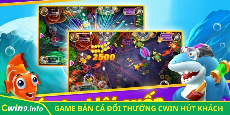 Game bắn cá cá đổi thưởng CWIN hút khách